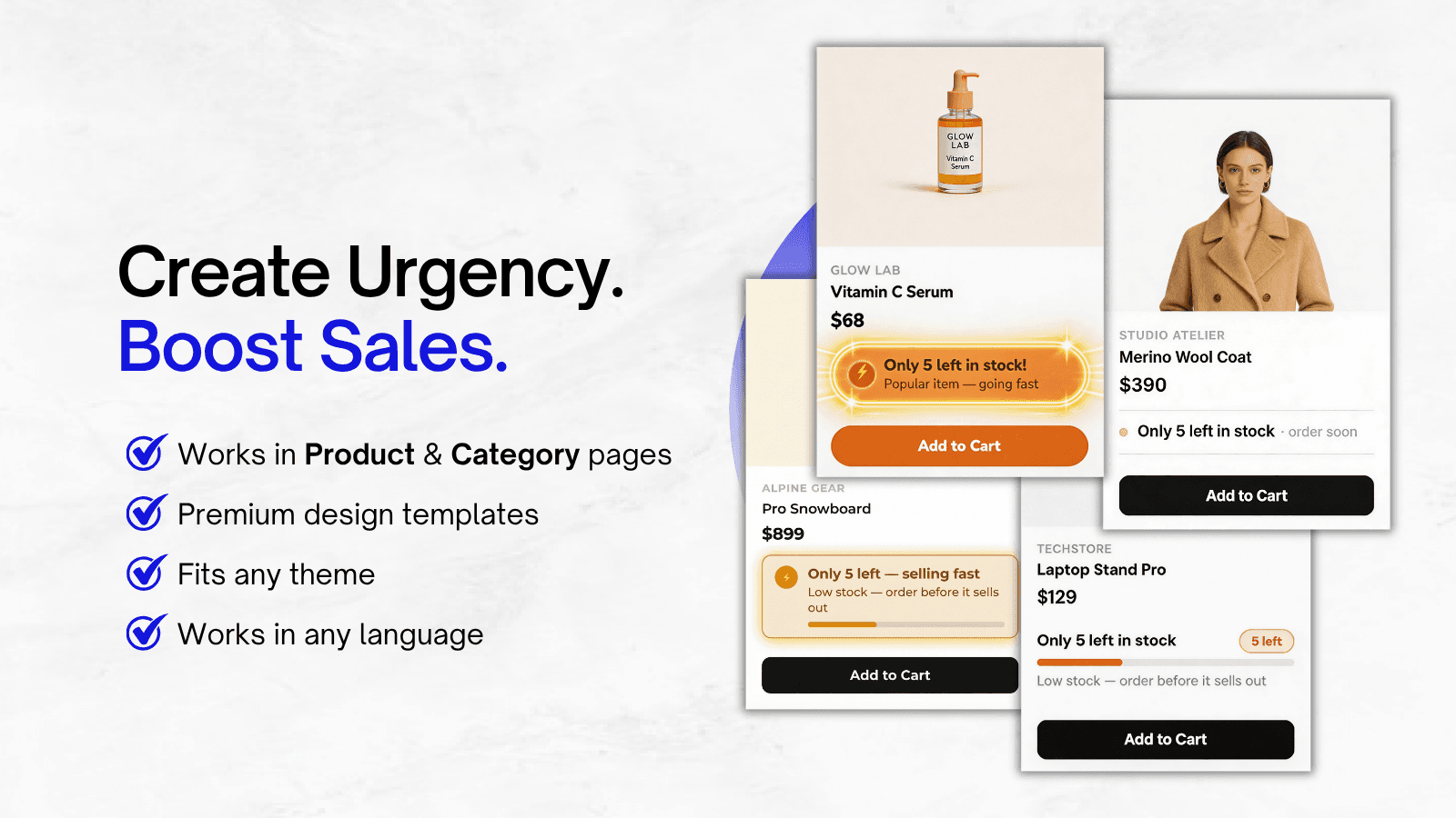 Urgency+ Low Stock Counter screenshot 1