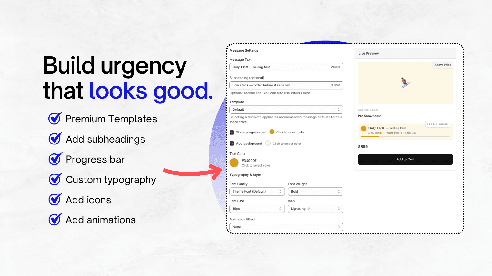 Urgency+ Low Stock Counter screenshot 2