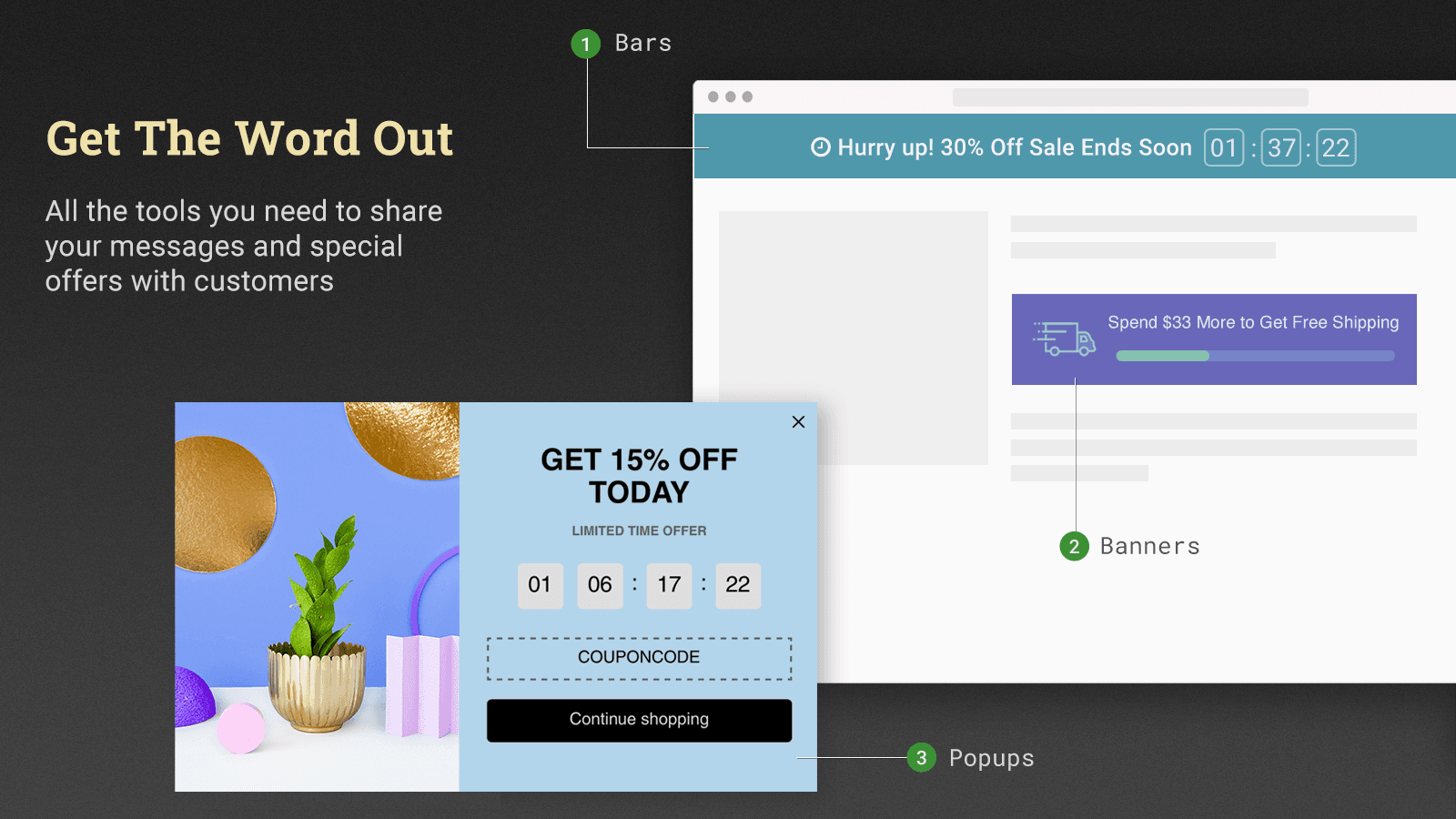 Attrac Popup, Announcement Bar screenshot 2