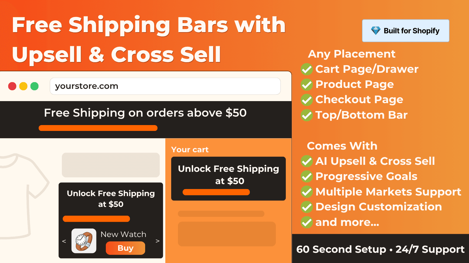 Free Shipping Bar & Cross Sell screenshot 1