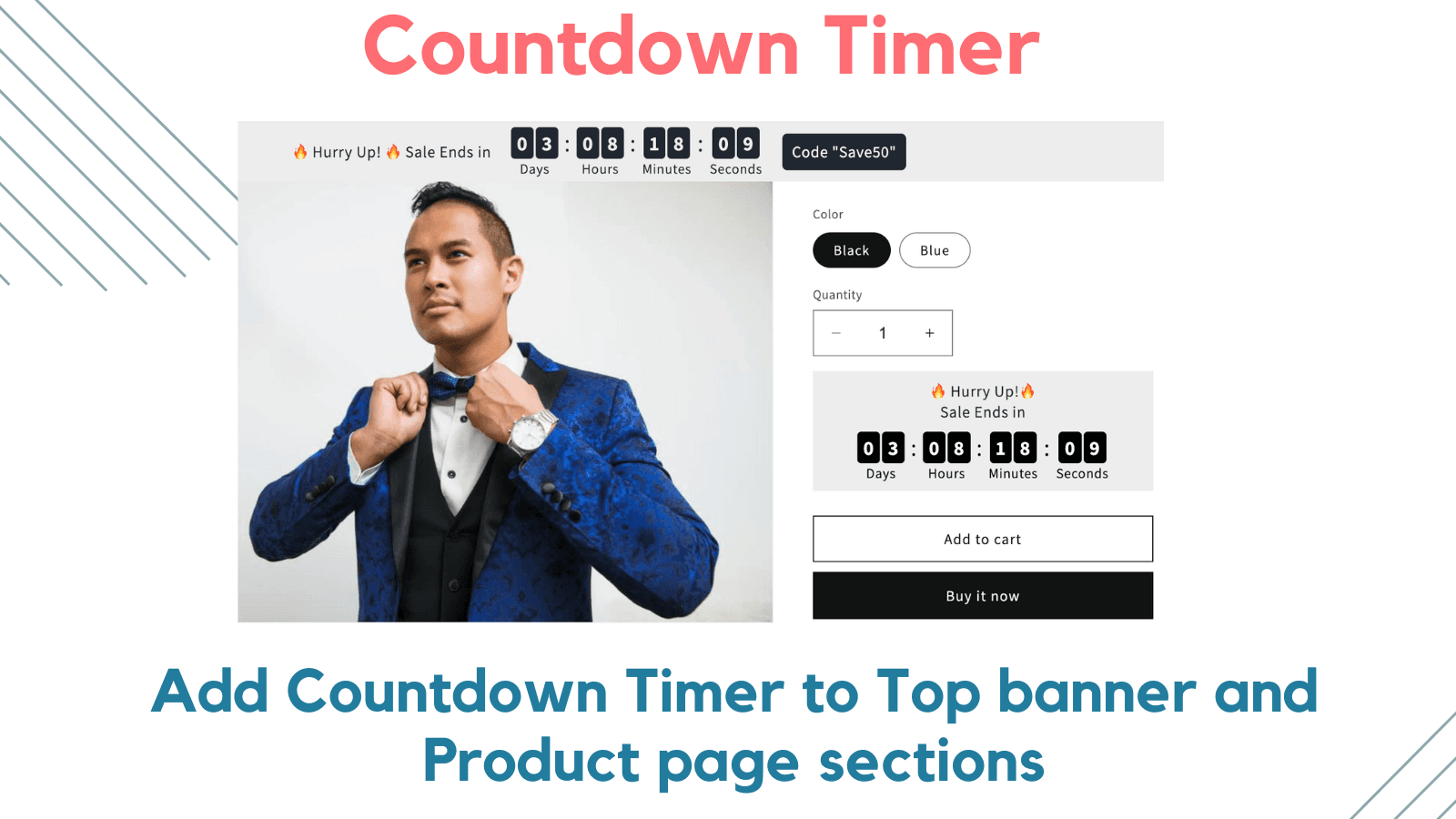 Profy Banner & Countdown Timer screenshot 1