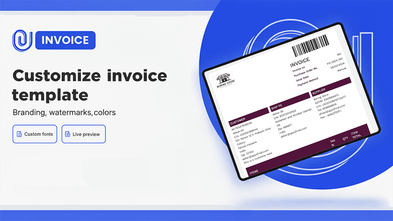 F: PDF Invoice Generator screenshot 2