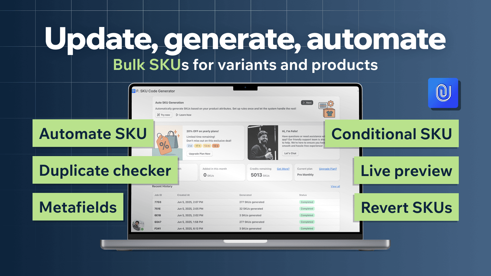 F: SKU Code Generator screenshot 1