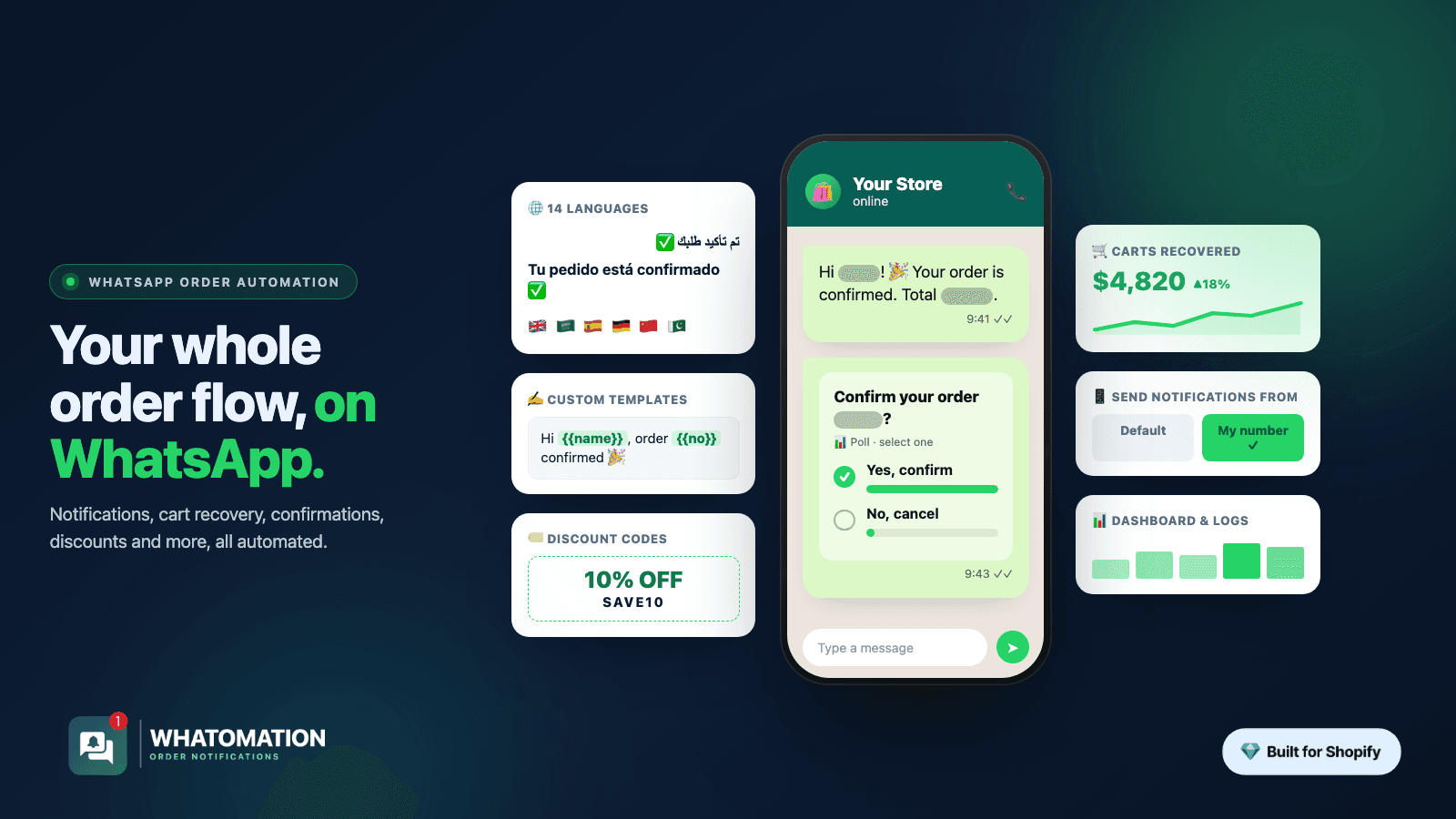 Whatomation‑Order Notification screenshot 1