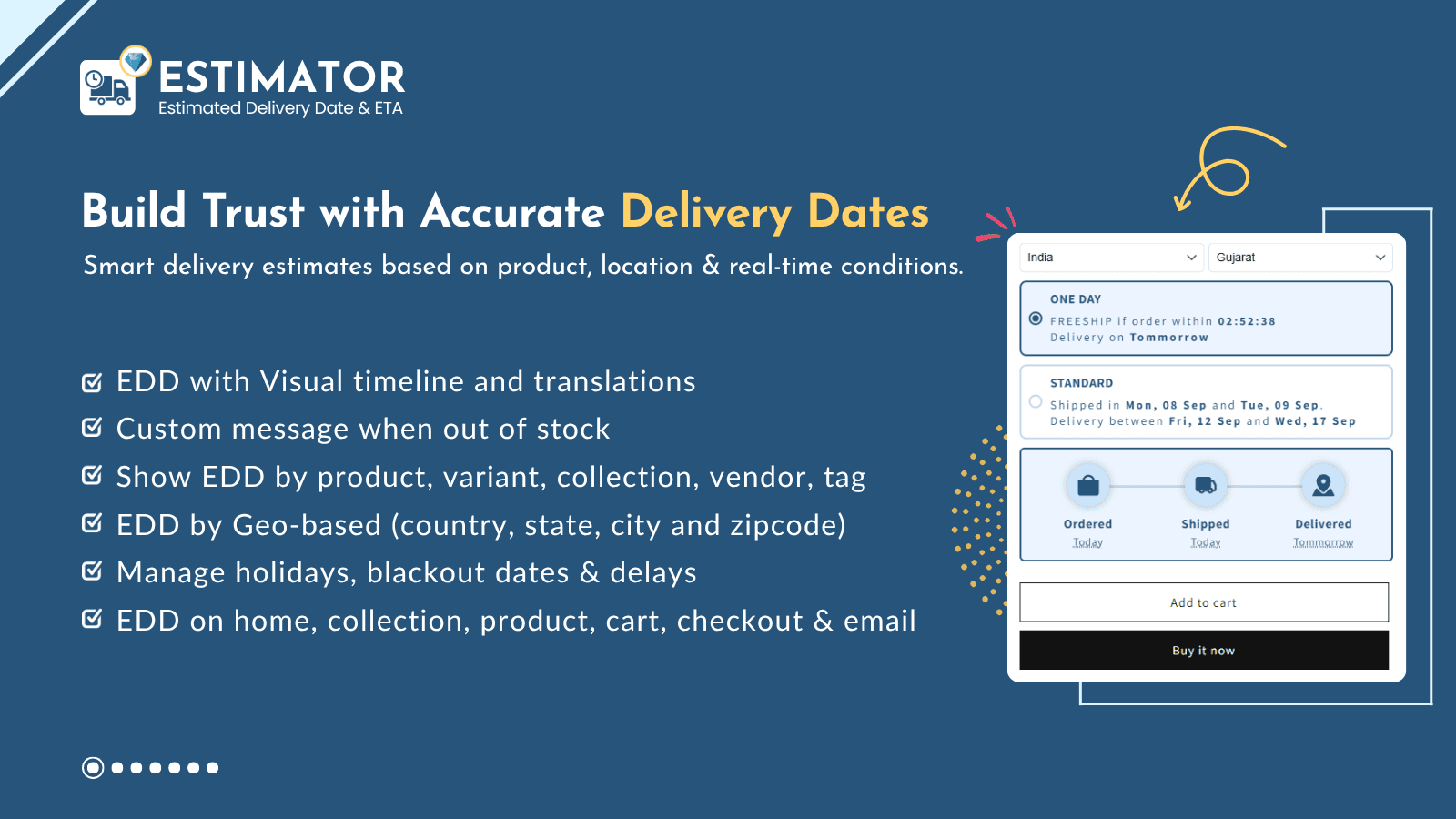 Estimated Delivery Date & ETA screenshot 1