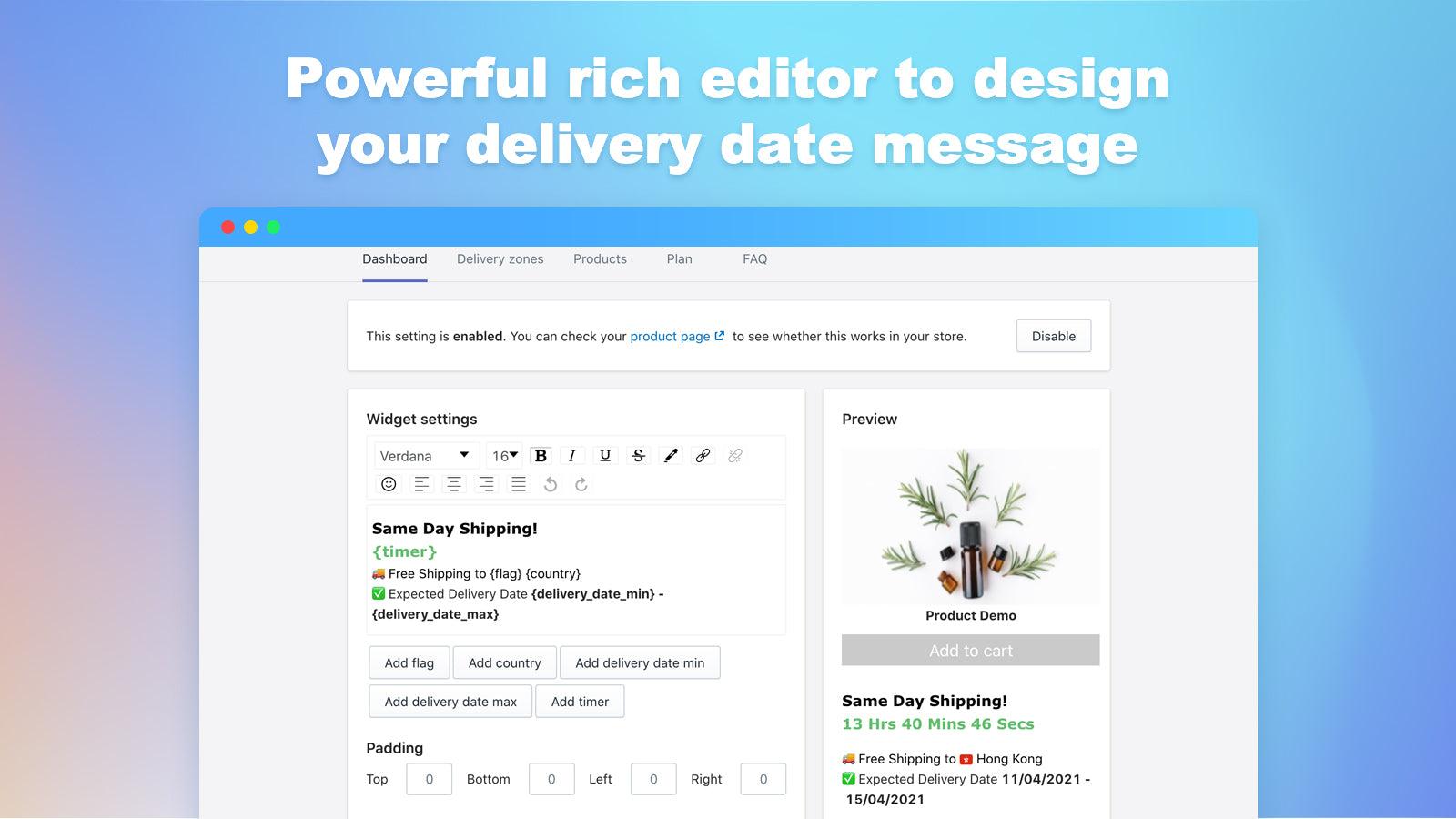 EDDer: Estimated Delivery Date screenshot 1