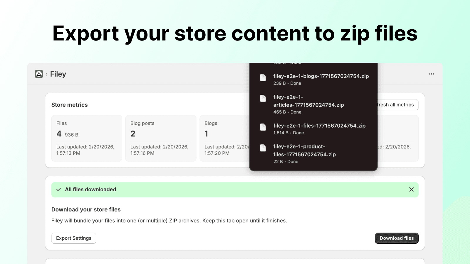 Filey ‑ Files Backup & Export screenshot 2