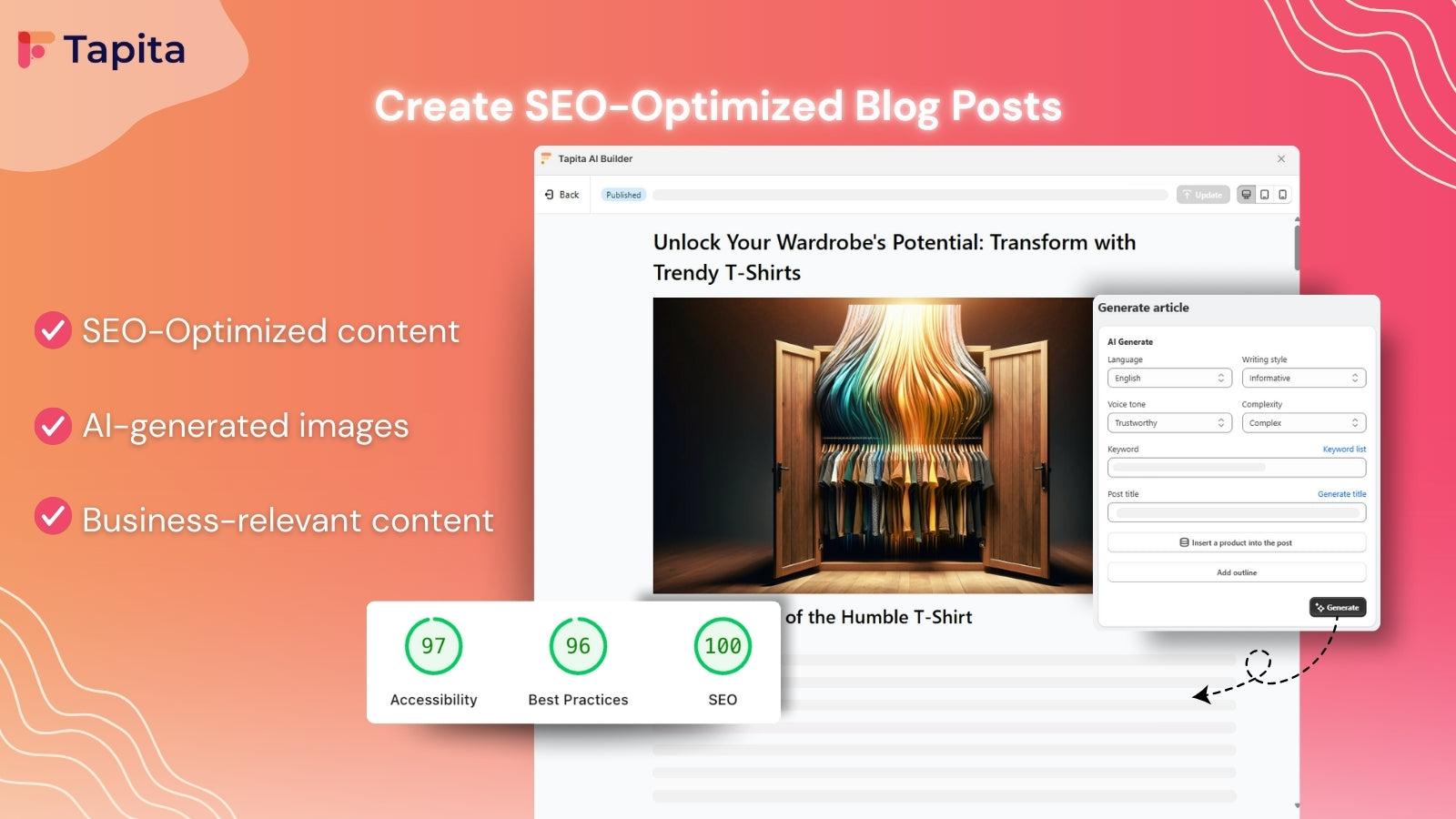 Tapita SEO AI Blog Builder screenshot 1