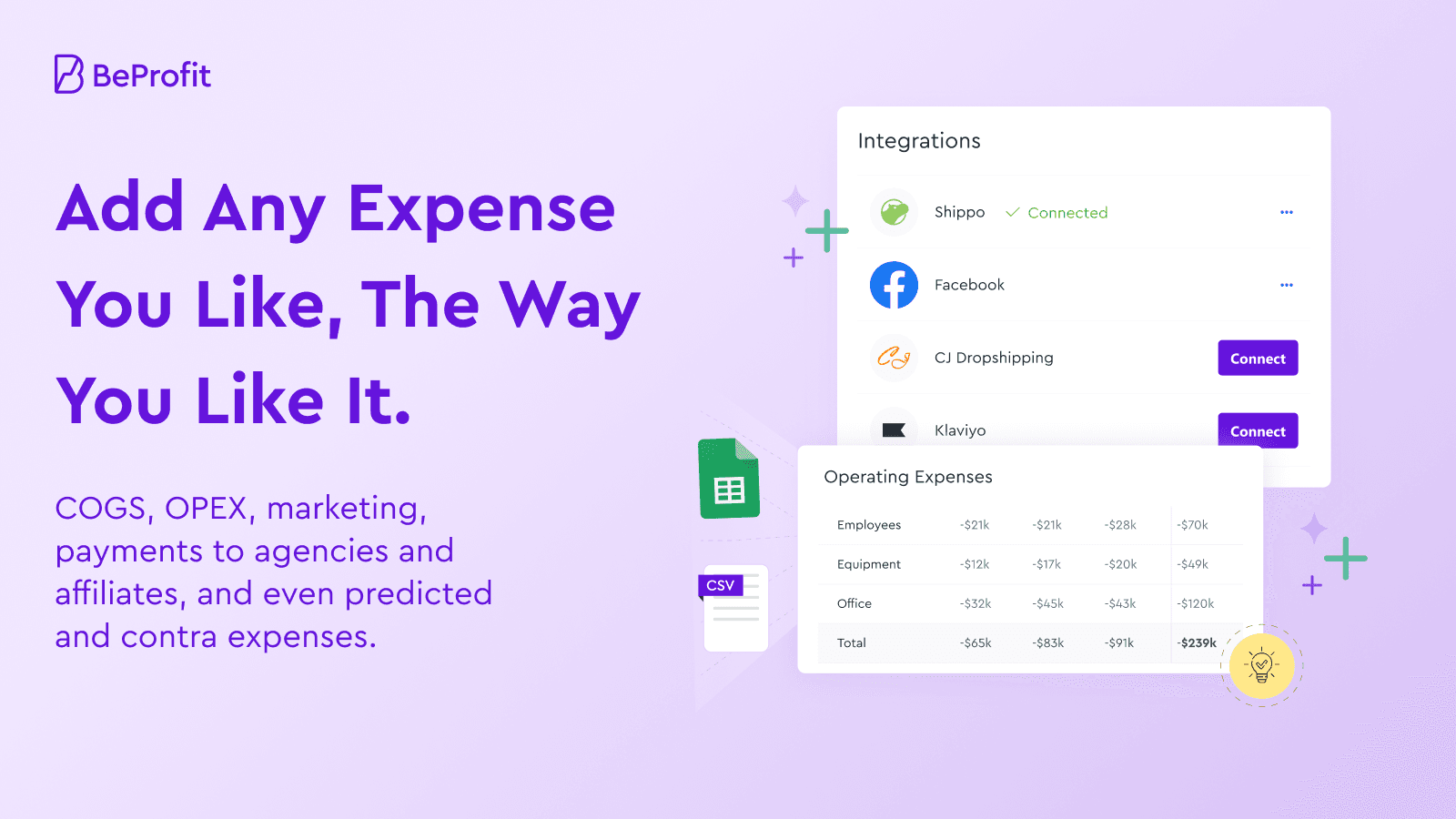 BeProfit ‑ Profit Analytics screenshot 1
