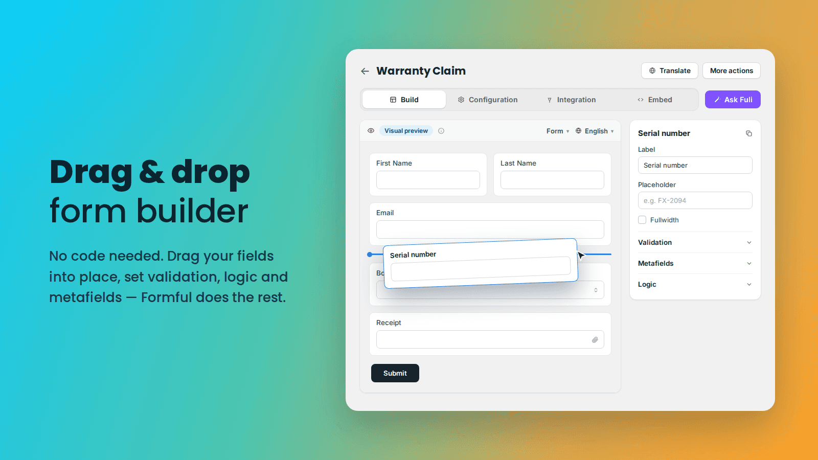 Formful – Contact Form Builder screenshot 2