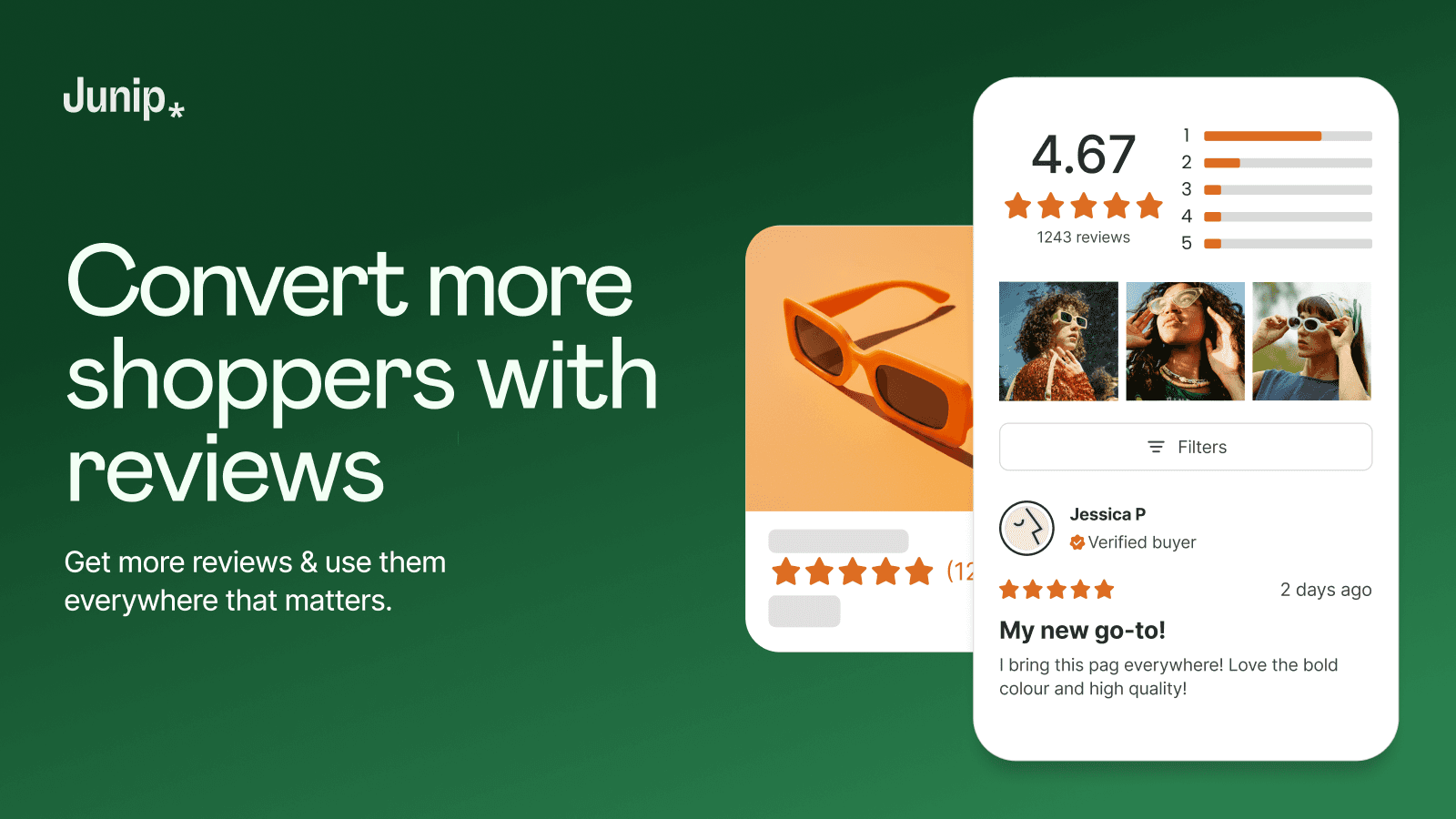 Junip Product Reviews App & AI screenshot 1