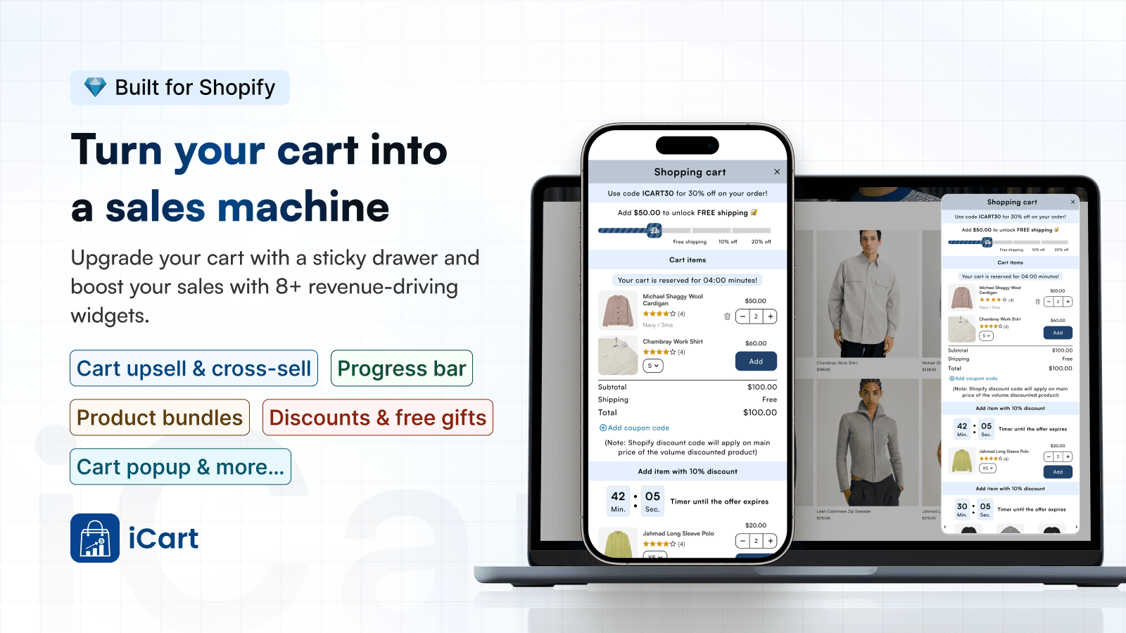 iCart Cart Drawer Cart Upsell screenshot 1