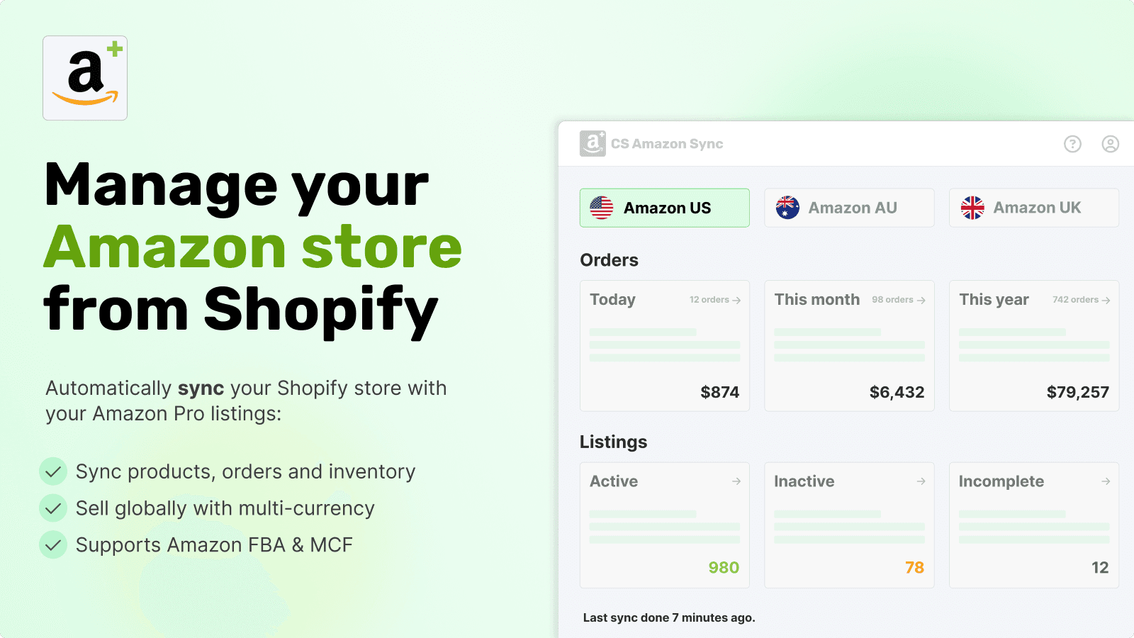 CS Amazon Integration & Sync screenshot 1