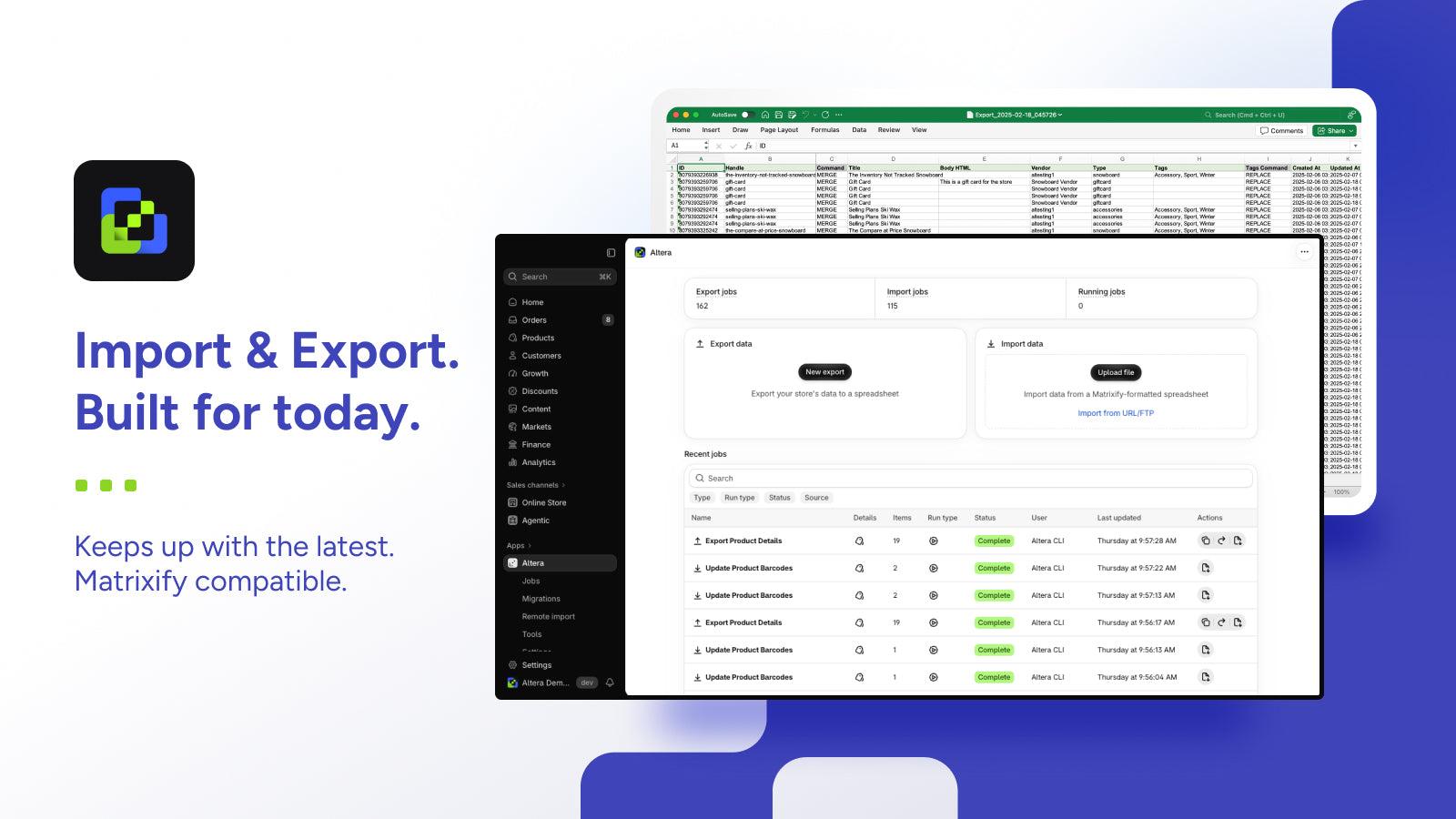 Altera ‑ Export and Import screenshot 1
