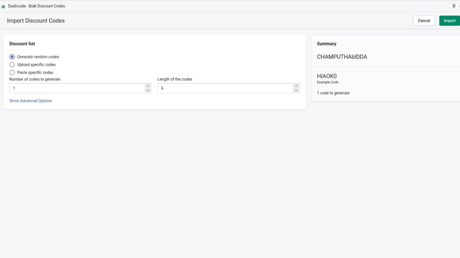 Dashcode ‑ Bulk Discount Codes screenshot 2