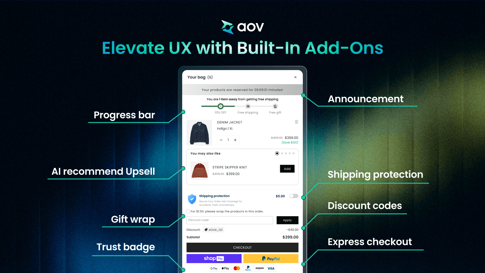 AOV.ai Cart Drawer Cart Upsell screenshot 2