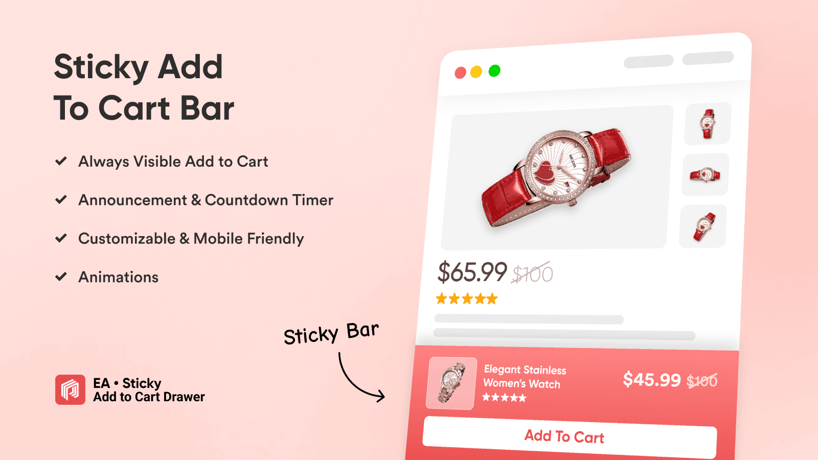 EA • Sticky Add to Cart Drawer screenshot 2