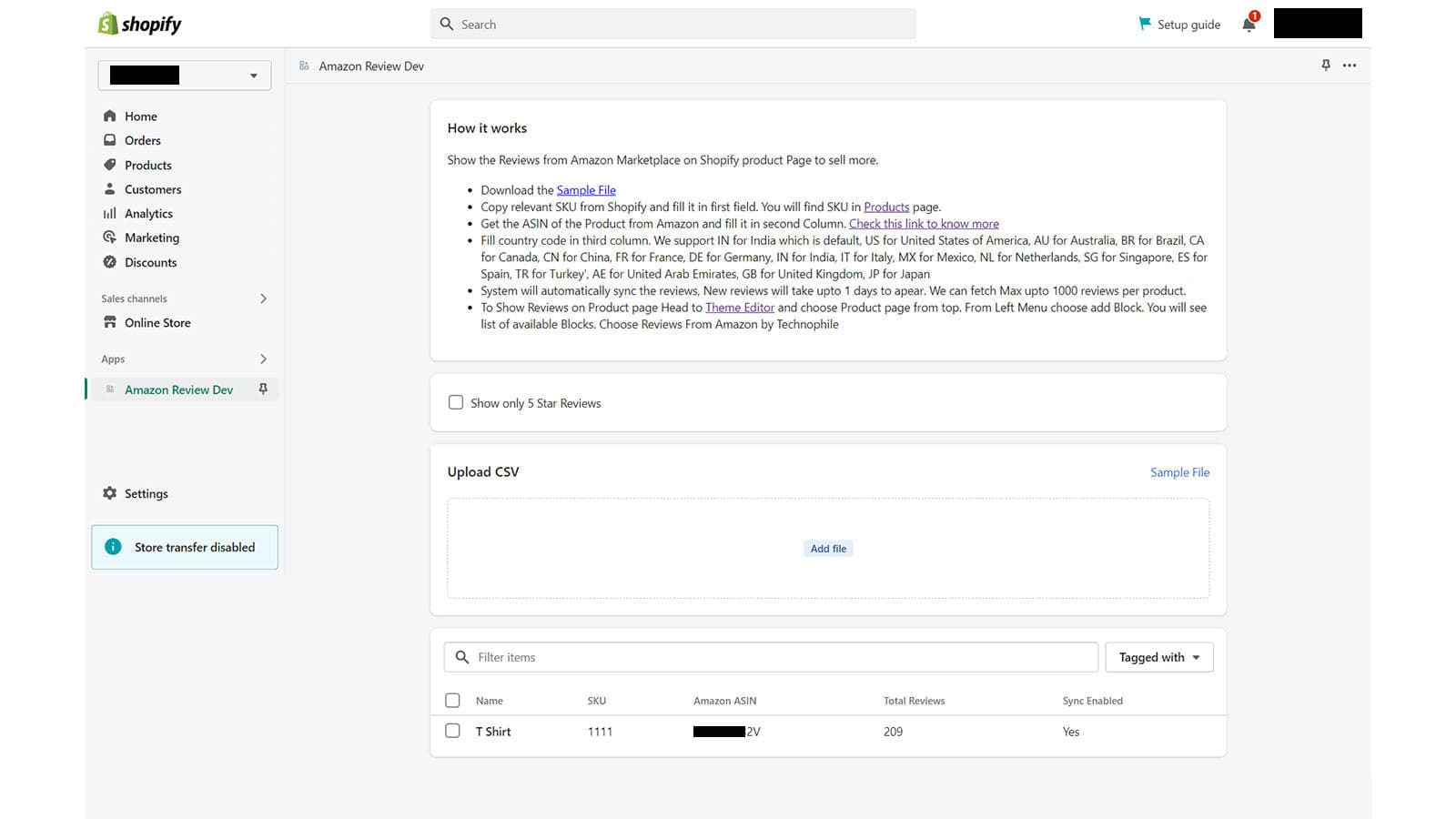 Technophile Amazon Review Sync screenshot 2