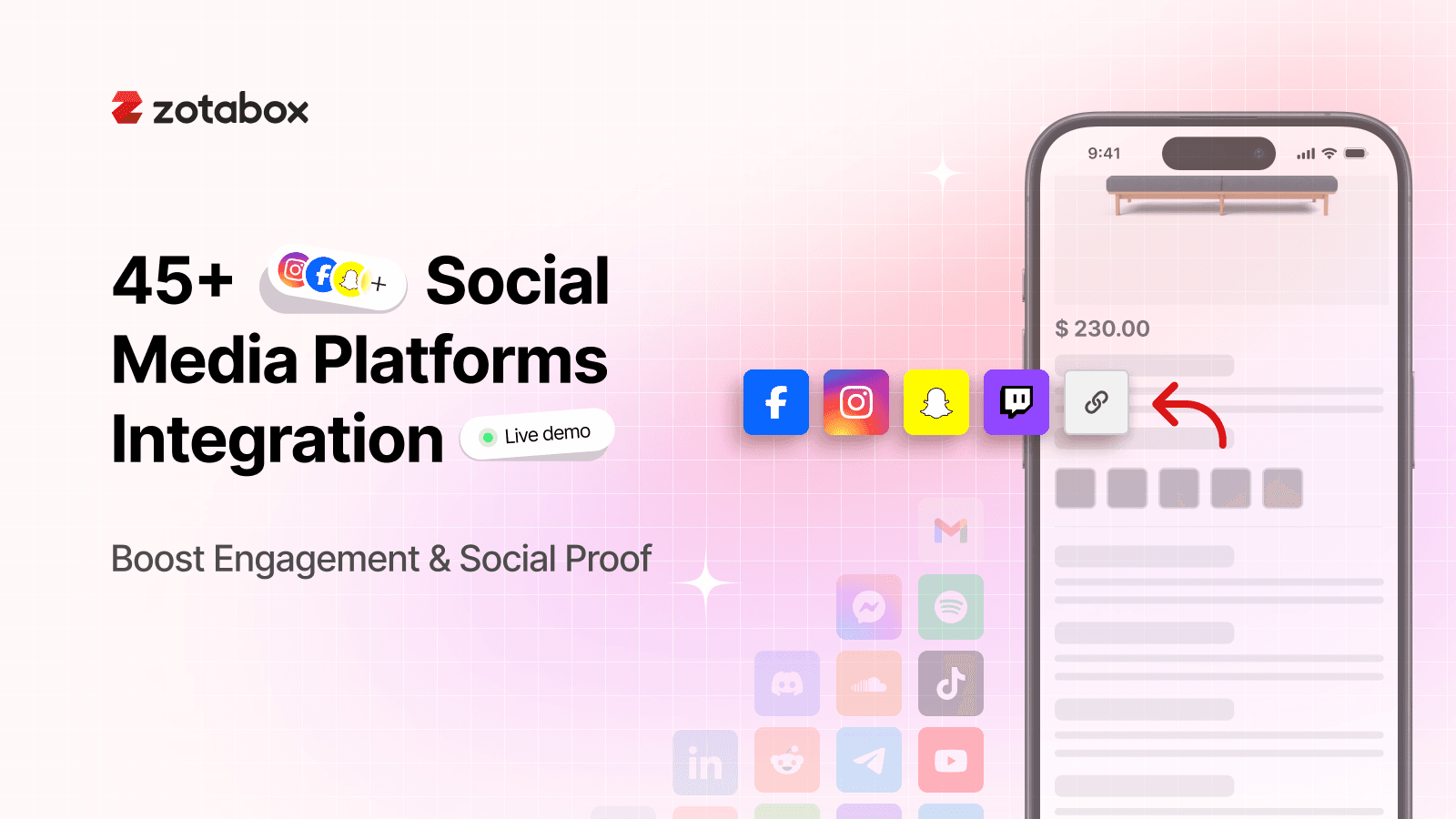 Zotabox Social Sharing Buttons screenshot 1