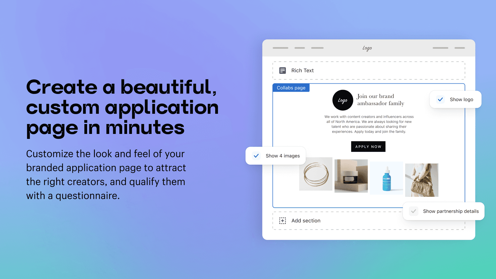 Shopify Collabs screenshot 2