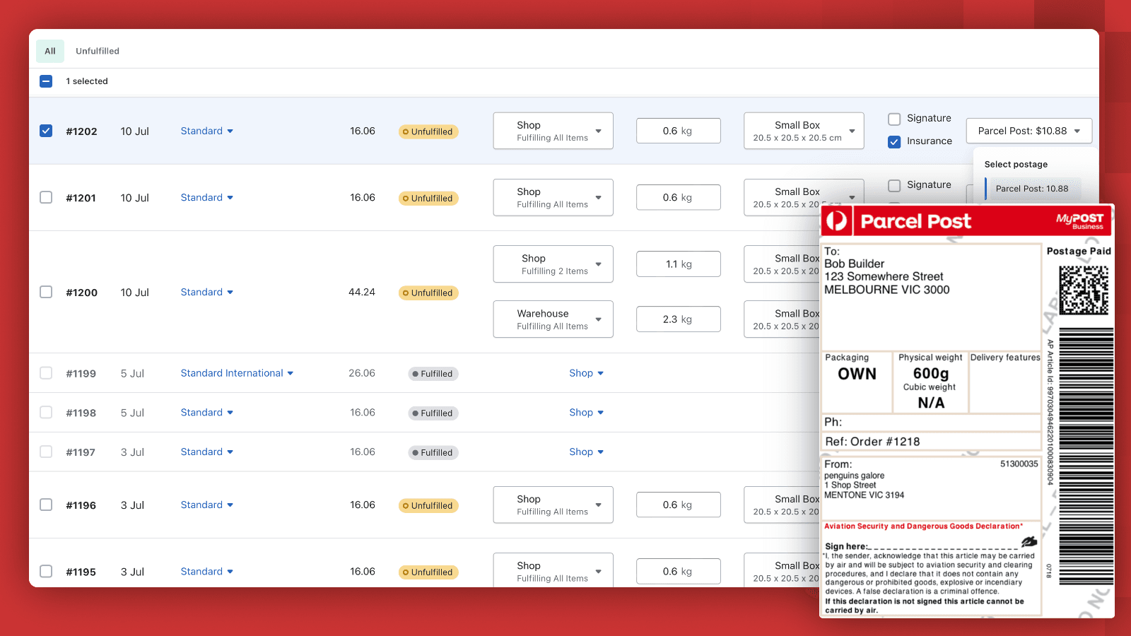 EZLabel: Australia Post Ship screenshot 1