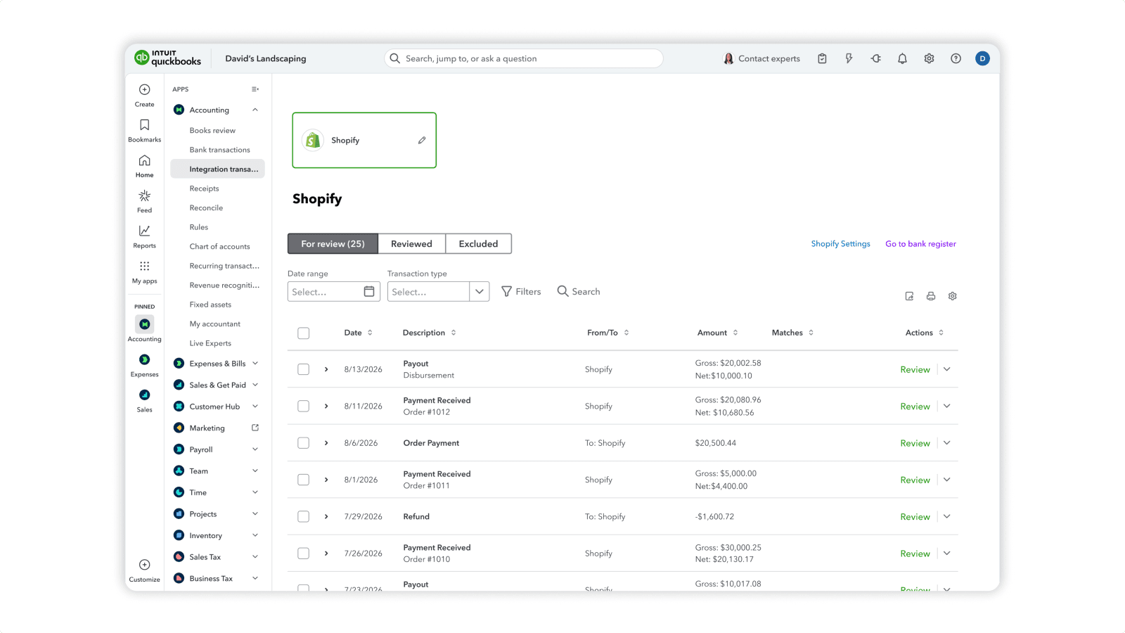 QuickBooks Online screenshot 1