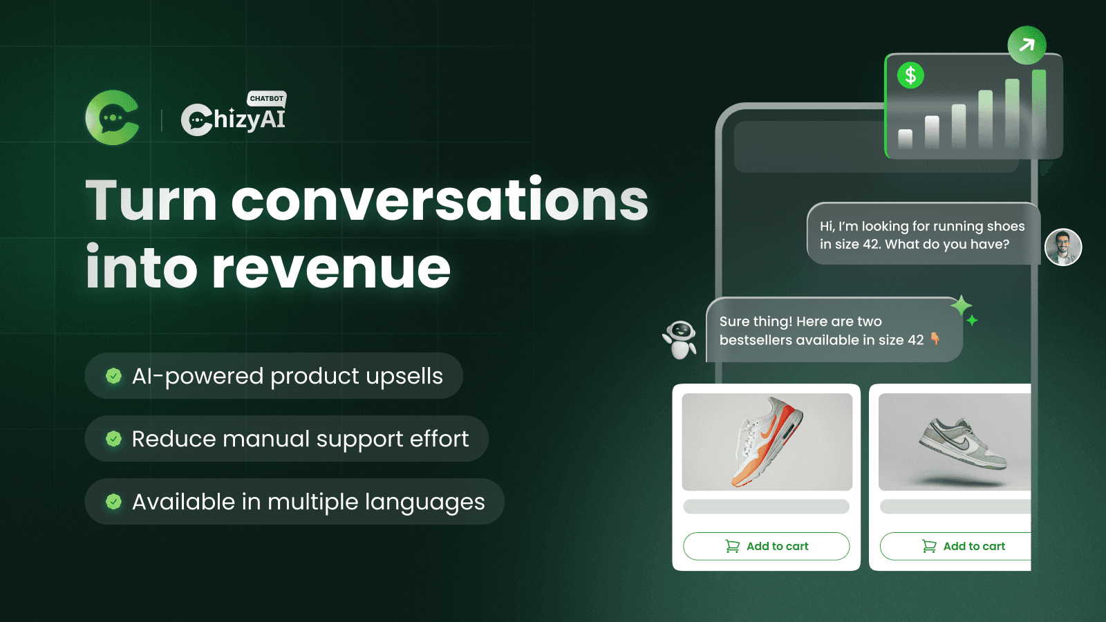 Chizy: AI Chatbot & Live Chat screenshot 1