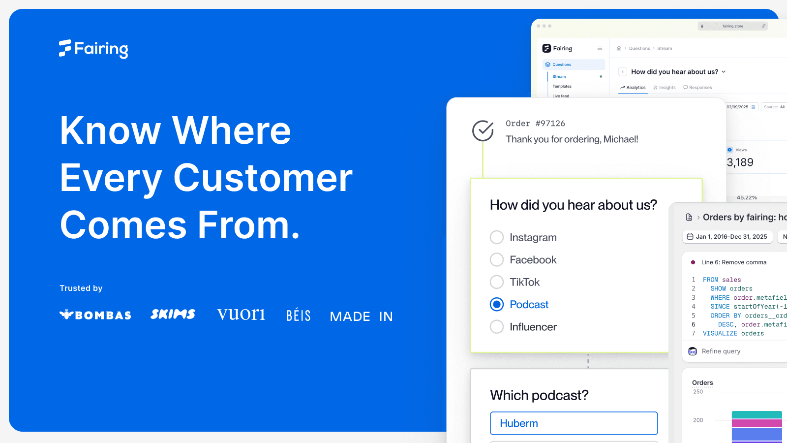 Fairing Post Purchase Surveys screenshot 1
