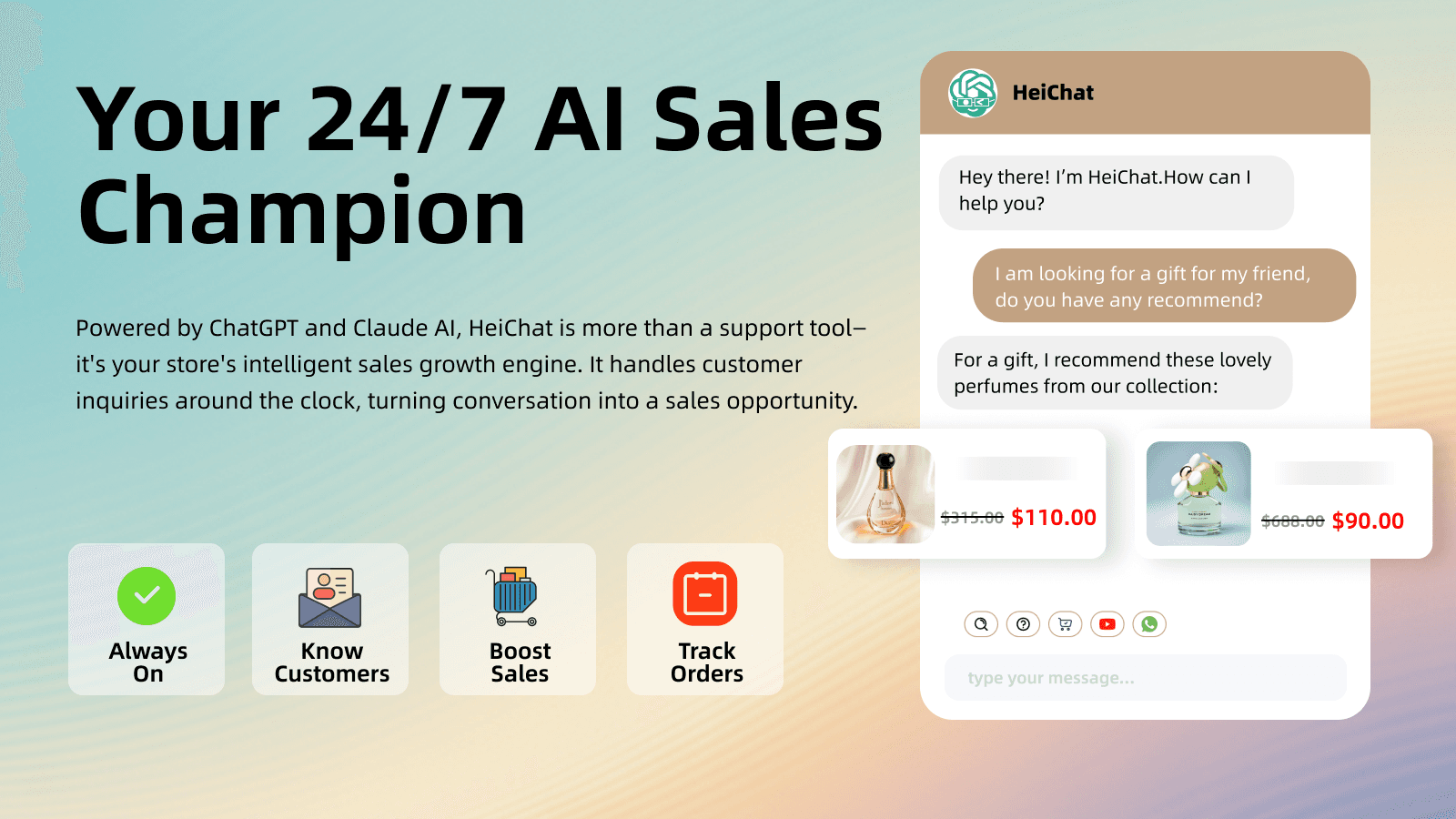 HeiChat AI Chatbot & Live Chat screenshot 1