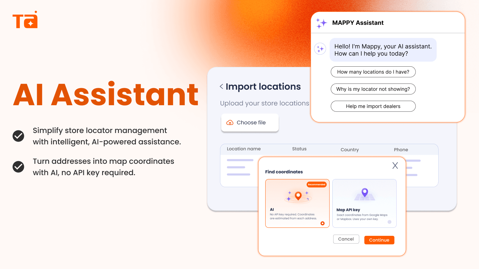TA MAPPY: Store Locator & Maps screenshot 1
