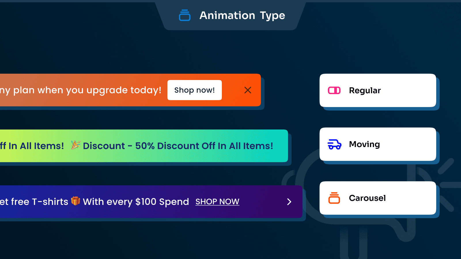 WebRex Multi Announcement Bar screenshot 2