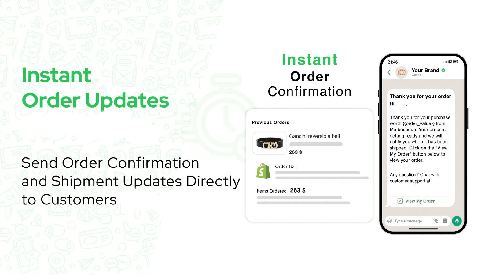 SH: WhatsApp Chat & Marketing screenshot 1