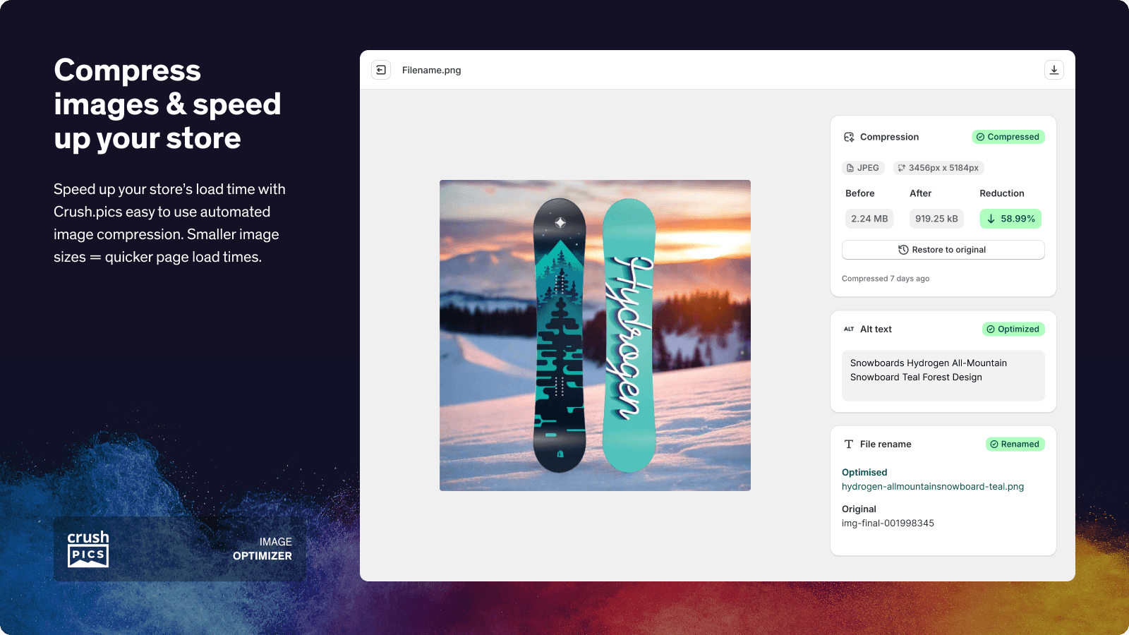 Crush: Speed & Image Optimizer screenshot 1