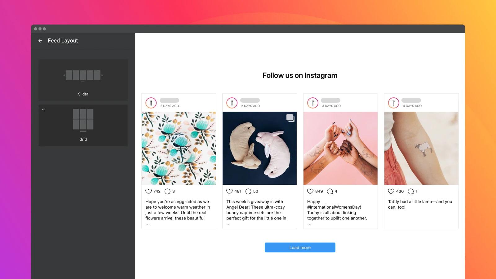 Elfsight Instagram Gallery screenshot 2