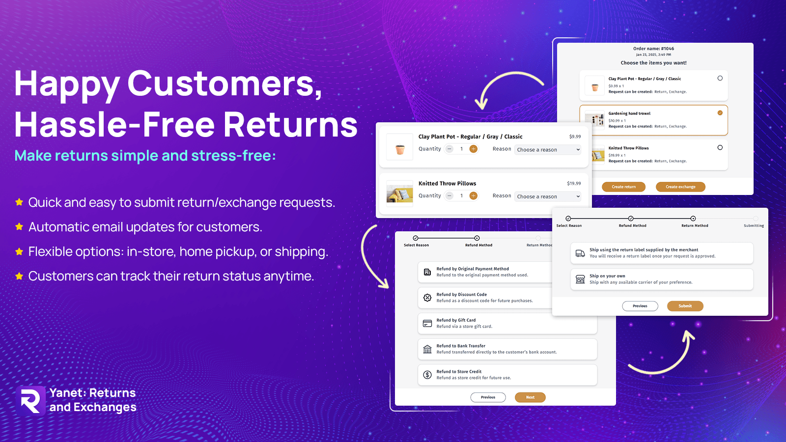 Yanet Returns & Exchanges screenshot 1