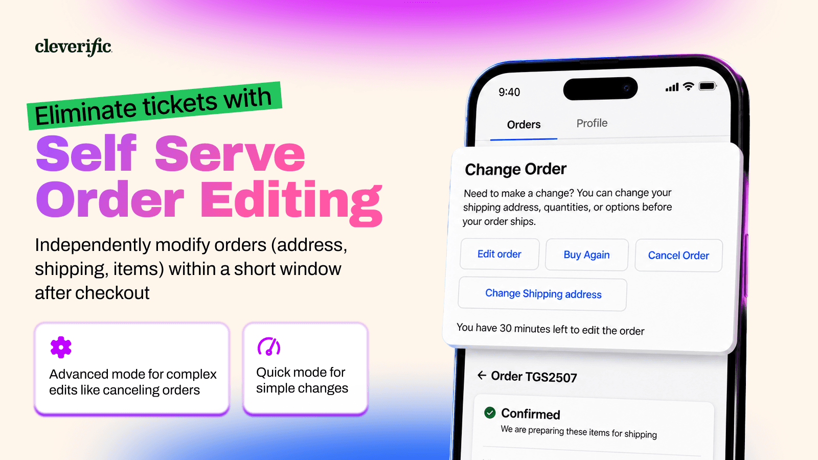 Cleverific Order Edit & Upsell screenshot 2