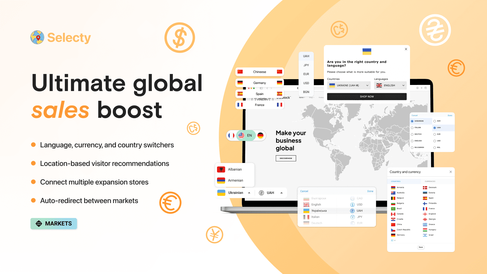 Geolocation & Markets—Selecty screenshot 1