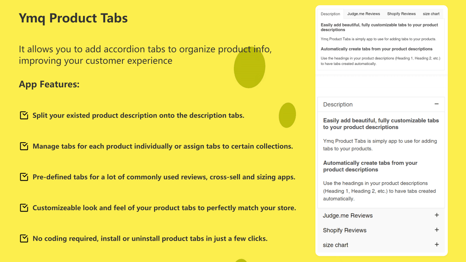 Ymq Product Tabs screenshot 1