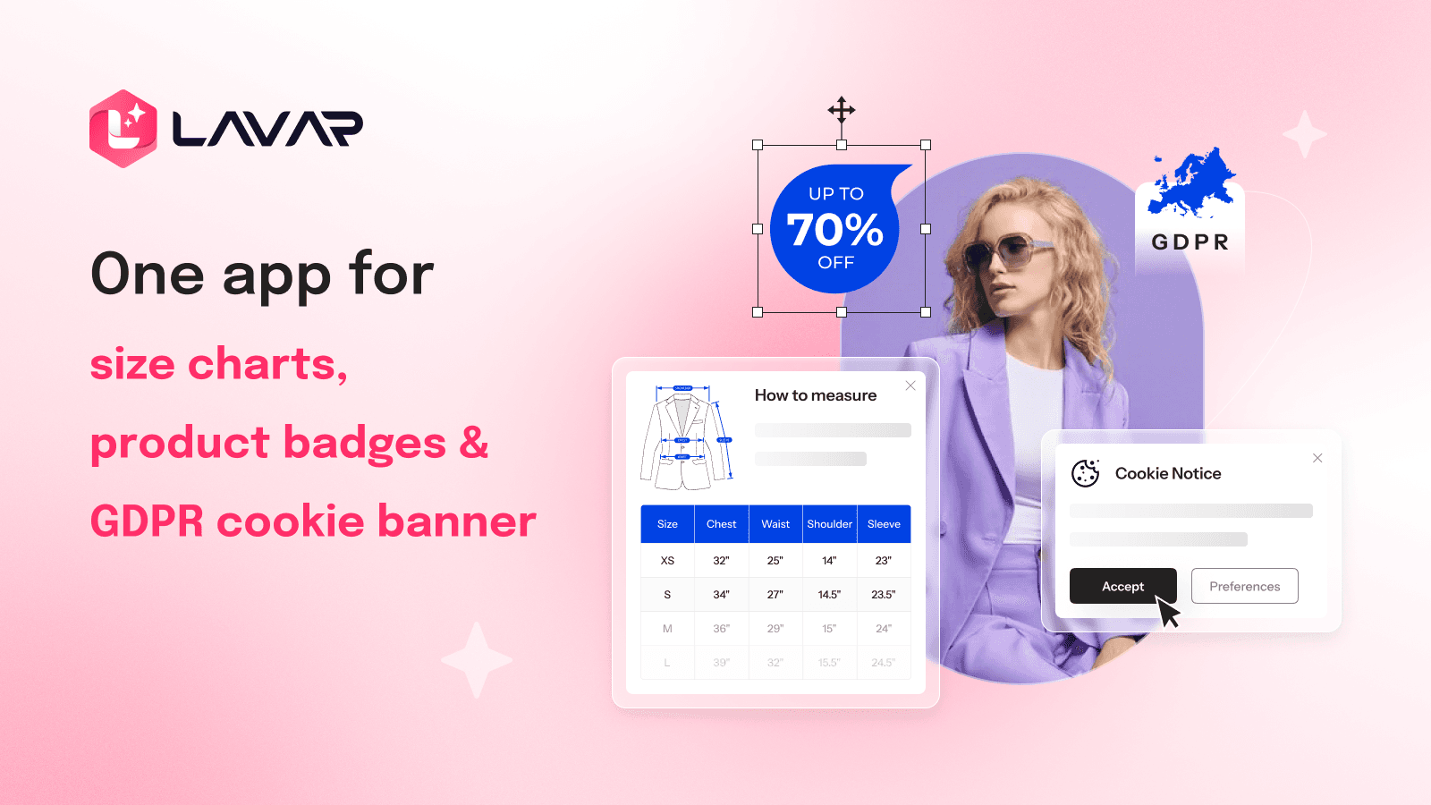 LV Product Badges & Size Chart screenshot 1
