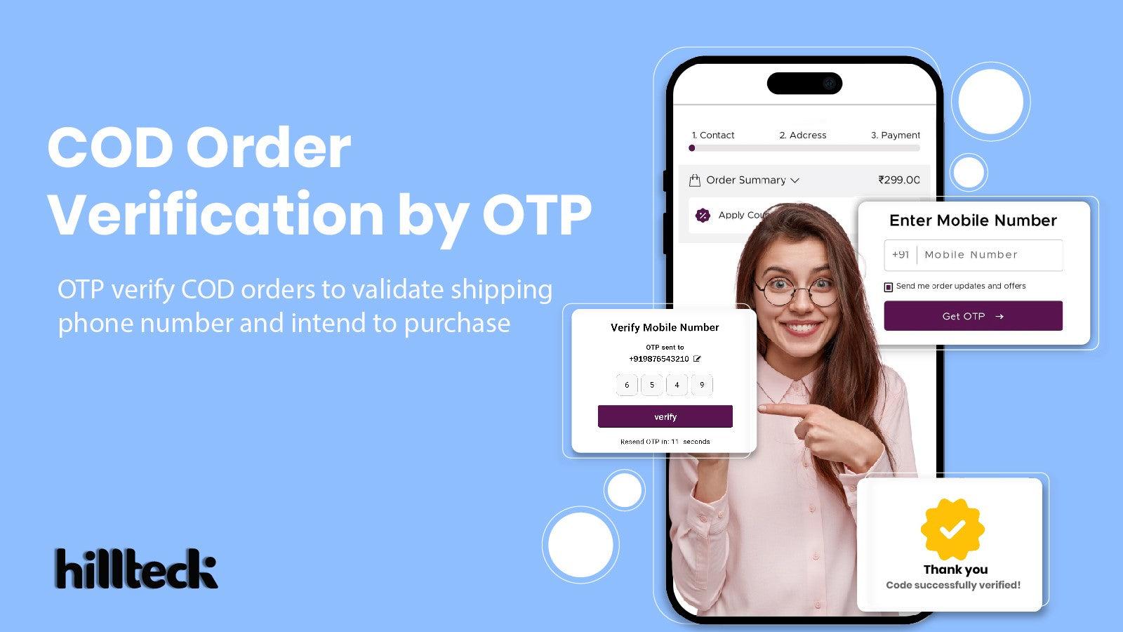Hillteck‑ COD OTP Verification screenshot 1