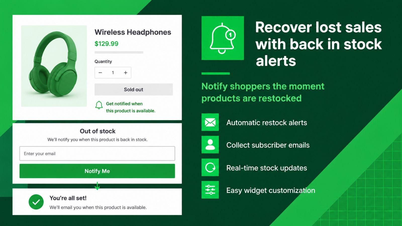 Back in stock Restock Preorder screenshot 1