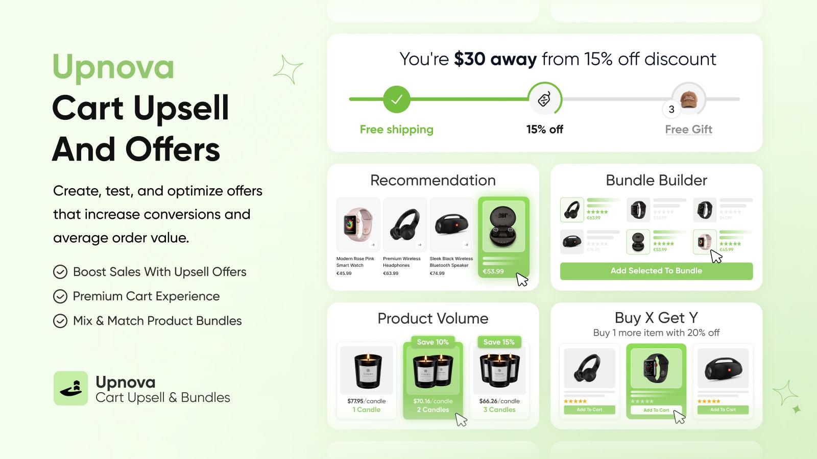 Upnova ‑ Cart Upsell & Offers screenshot 1