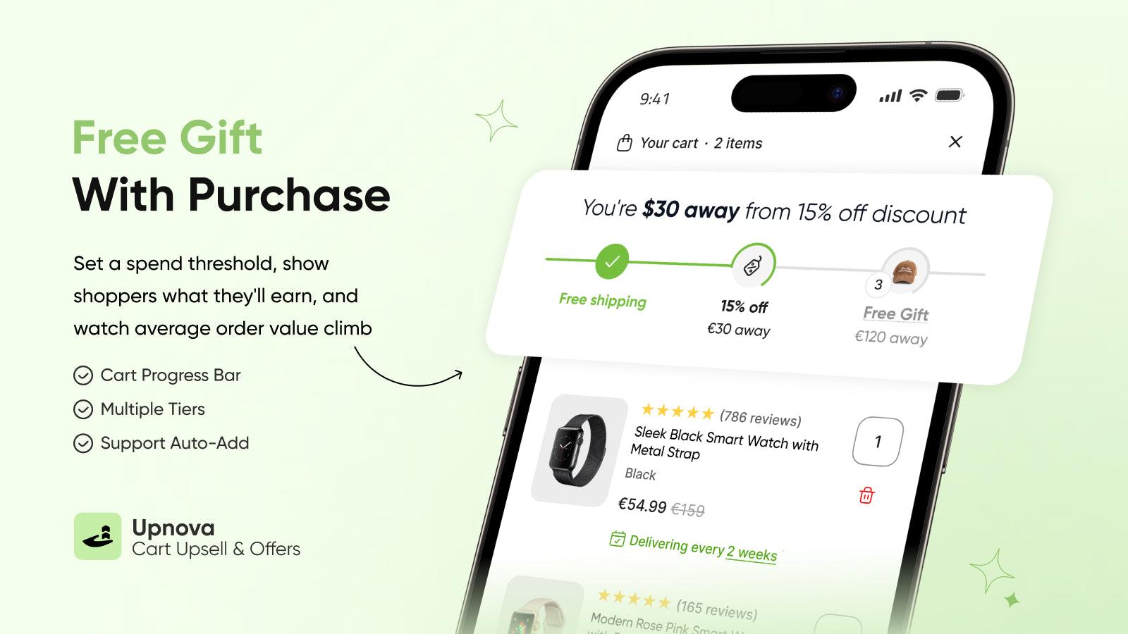 Upnova ‑ Cart Upsell & Offers screenshot 2