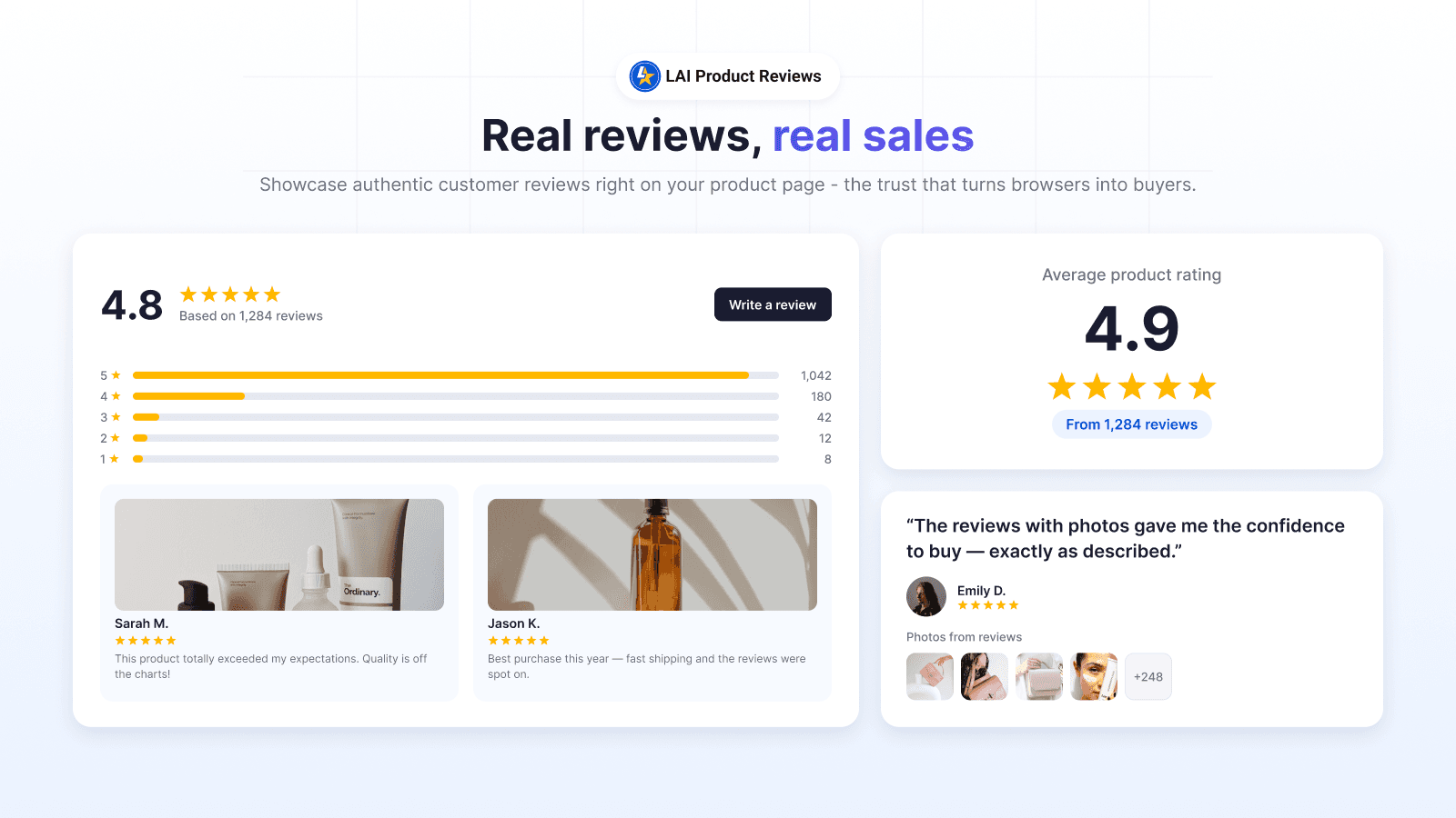 LAI Product Reviews App screenshot 1