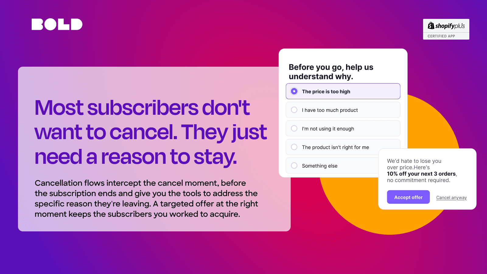 Bold Subscriptions App screenshot 2
