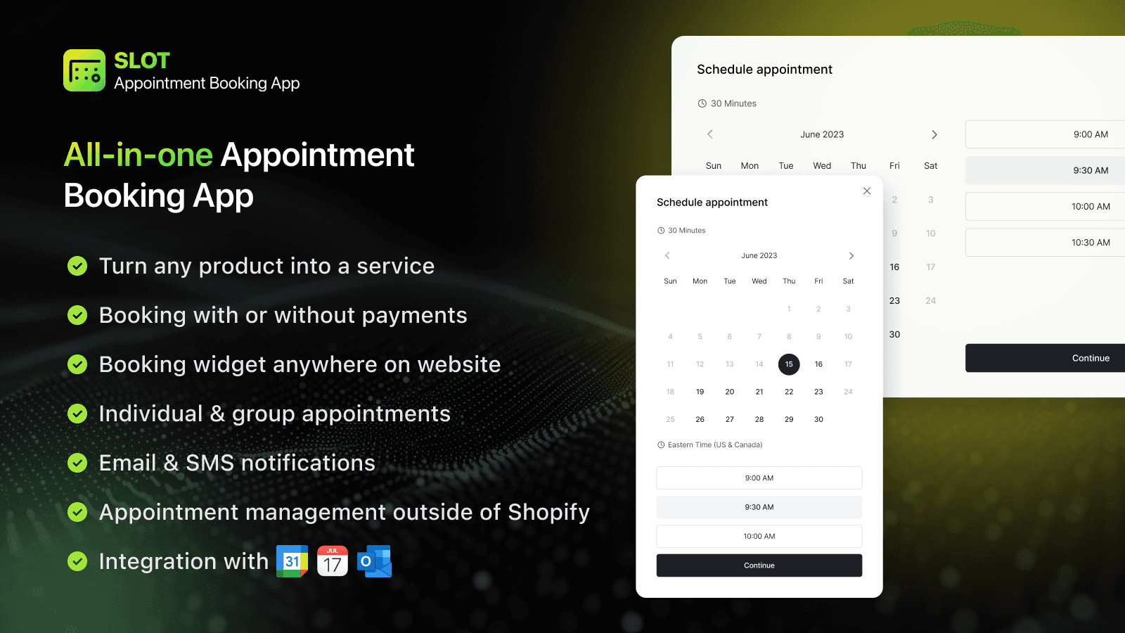 SLOT Scheduling Booking App screenshot 1