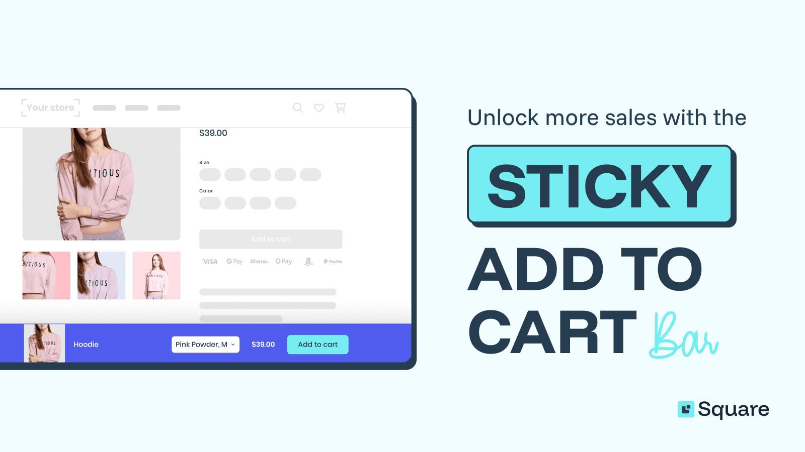 Square: Sticky Add to Cart Bar screenshot 1