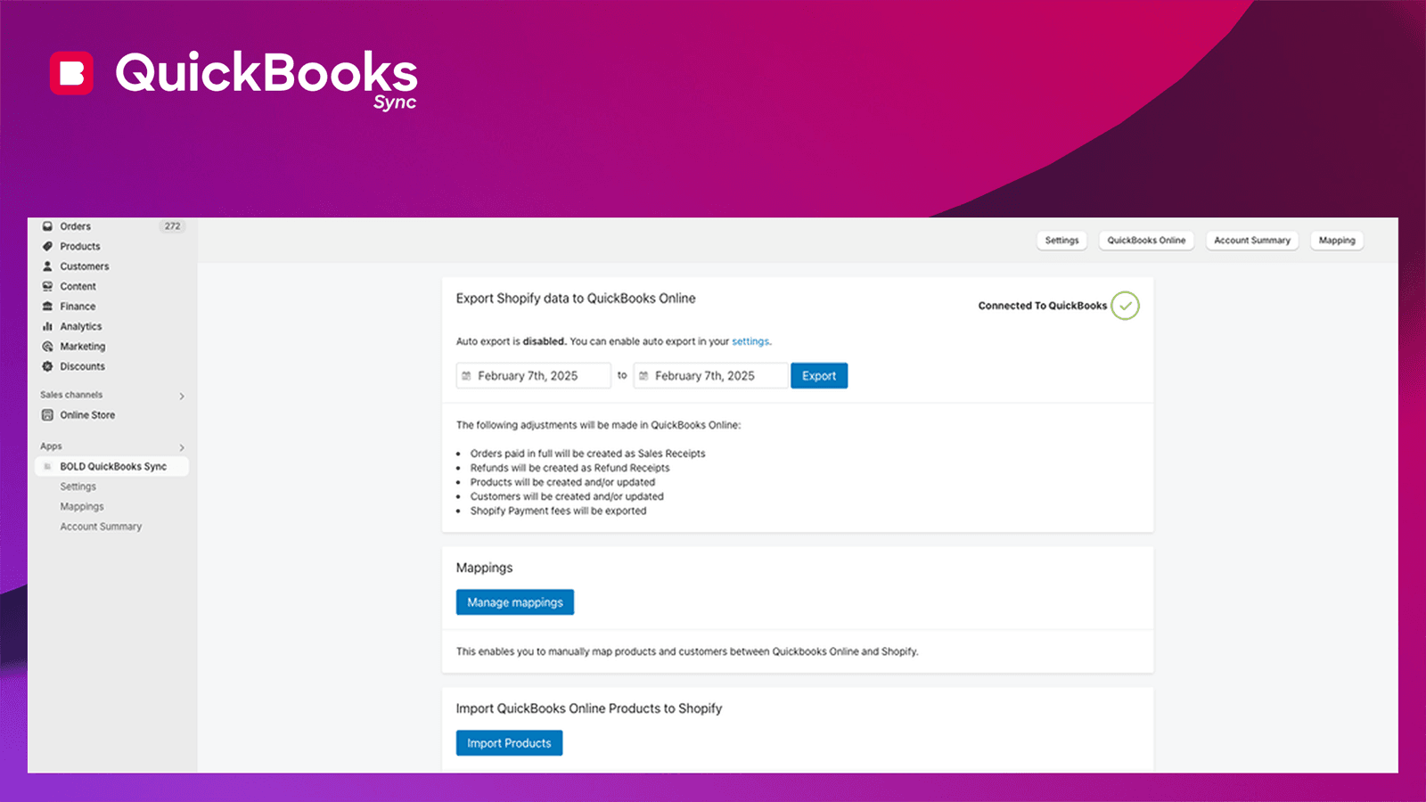 Bold QuickBooks Sync Pro screenshot 2