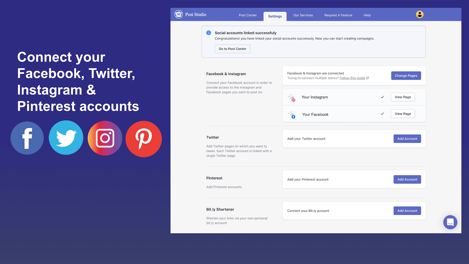 Post Studio ‑ Social Auto Post screenshot 1