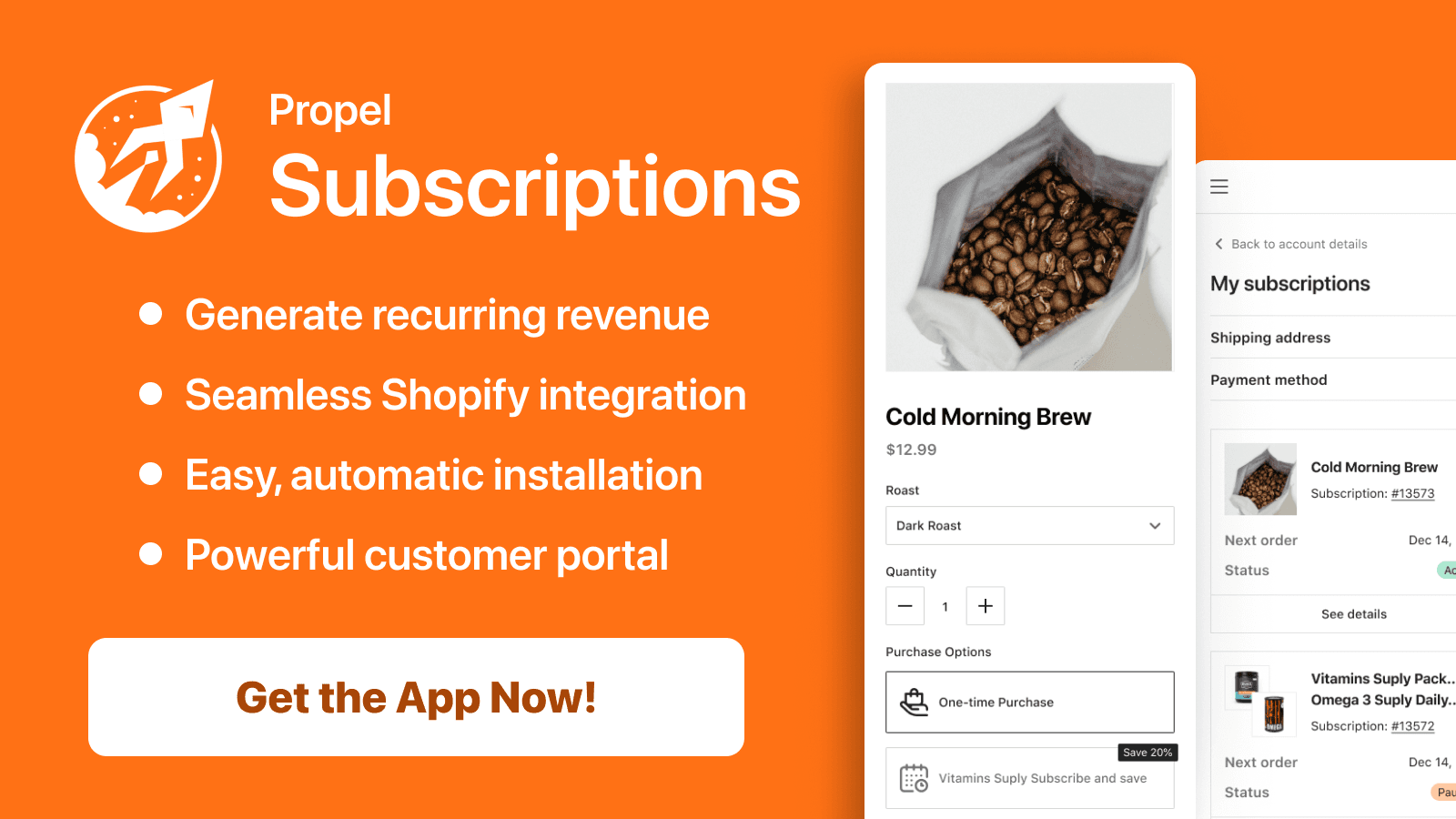 Propel Subscriptions App screenshot 1